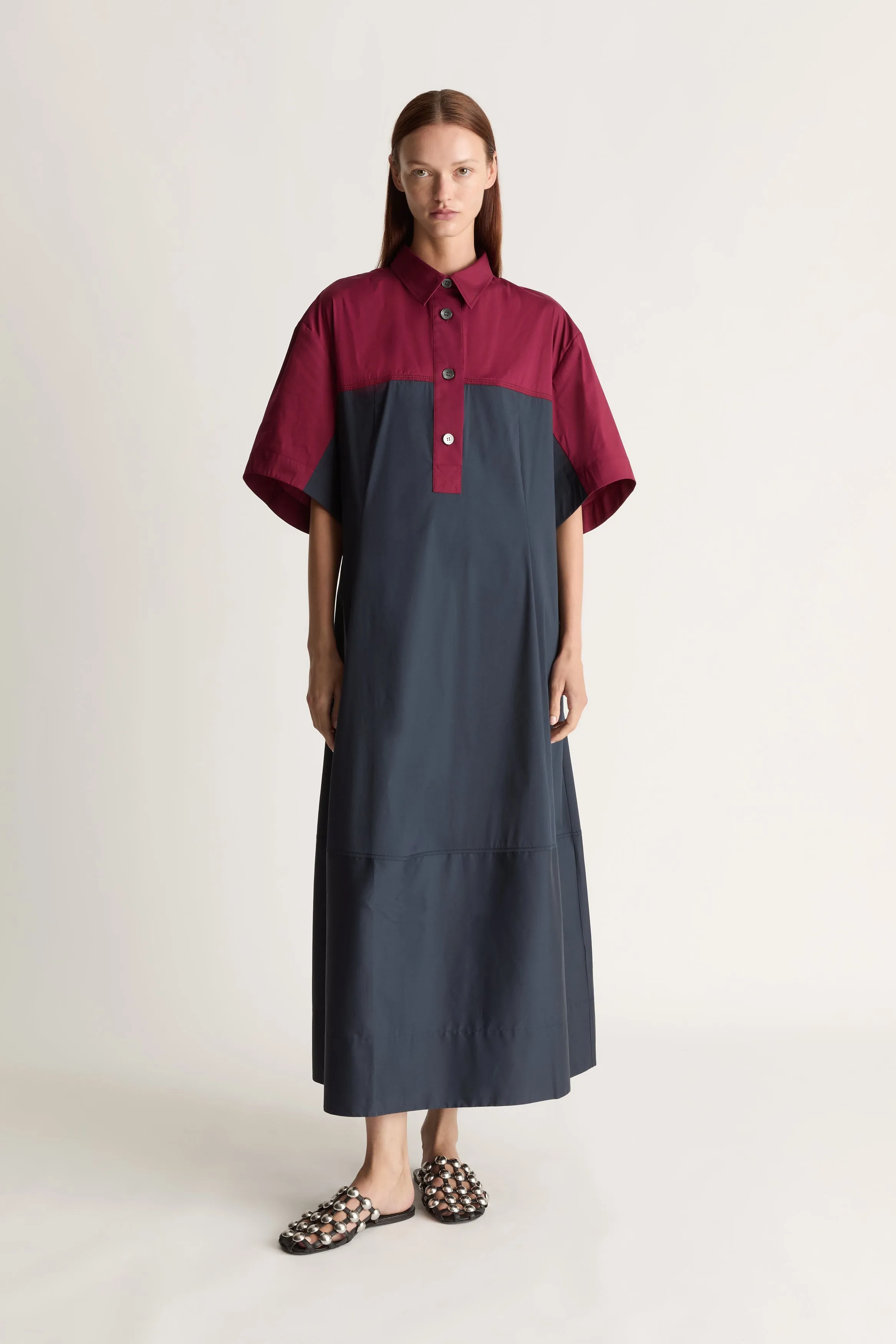 Ella Spliced Shirt Dress