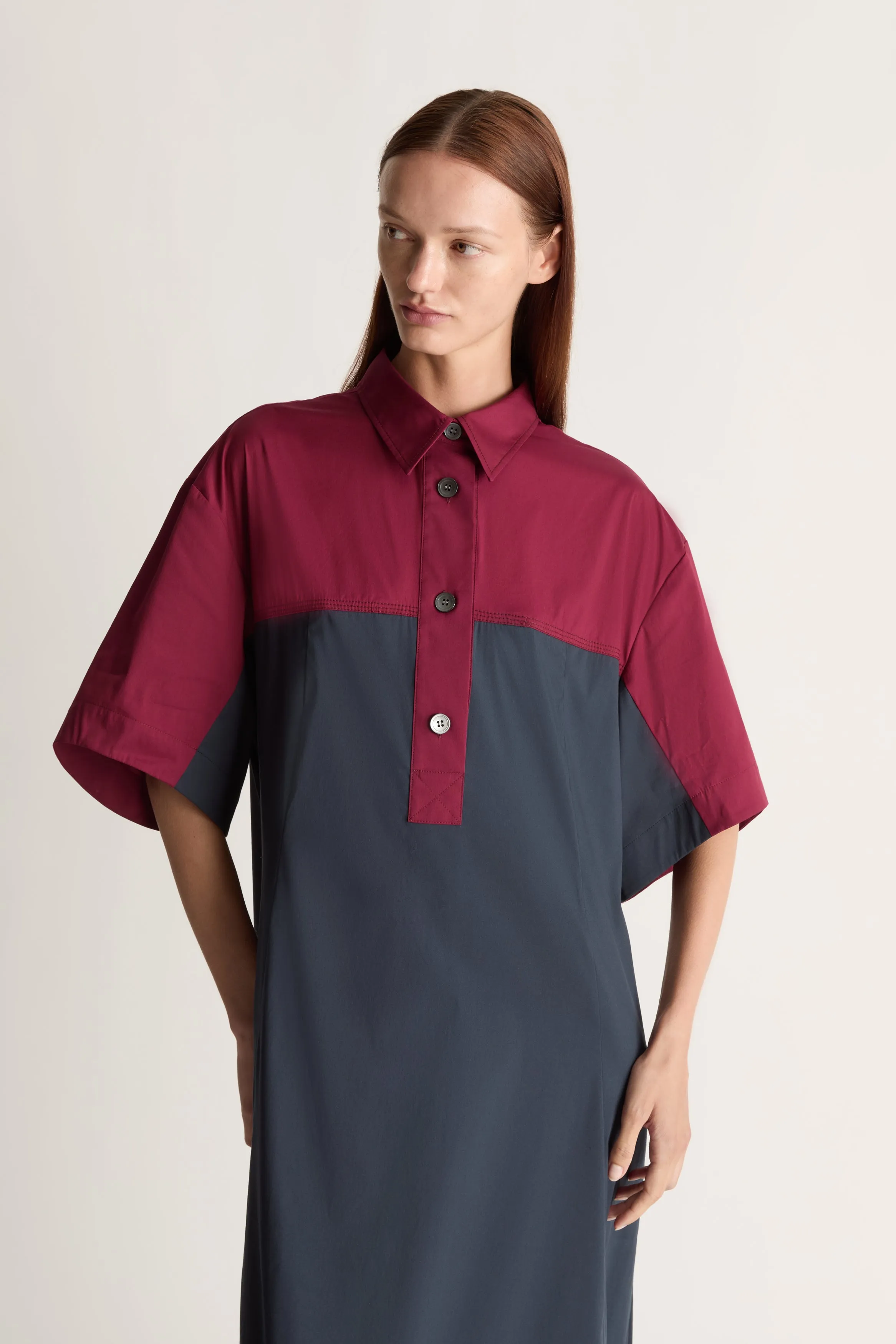 Ella Spliced Shirt Dress