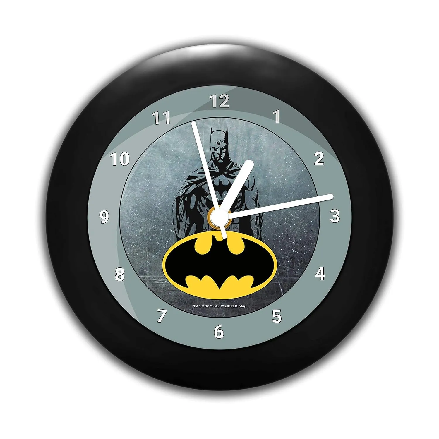 Epic Stuff - DC Comics Grunge Batman Plastic Table Clock (Multicolour)