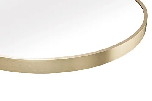 FrameWorks 28" Deluxe Contemporary Brass GOLD Circular Aluminum Mirror