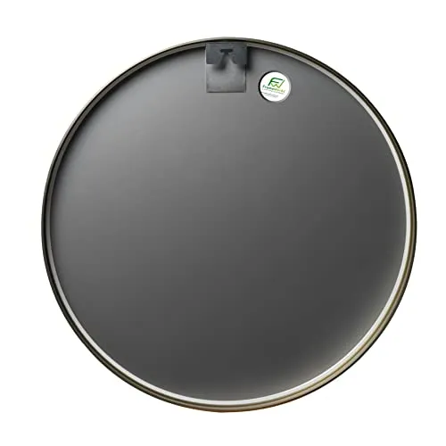 FrameWorks 28" Deluxe Contemporary Brass GOLD Circular Aluminum Mirror