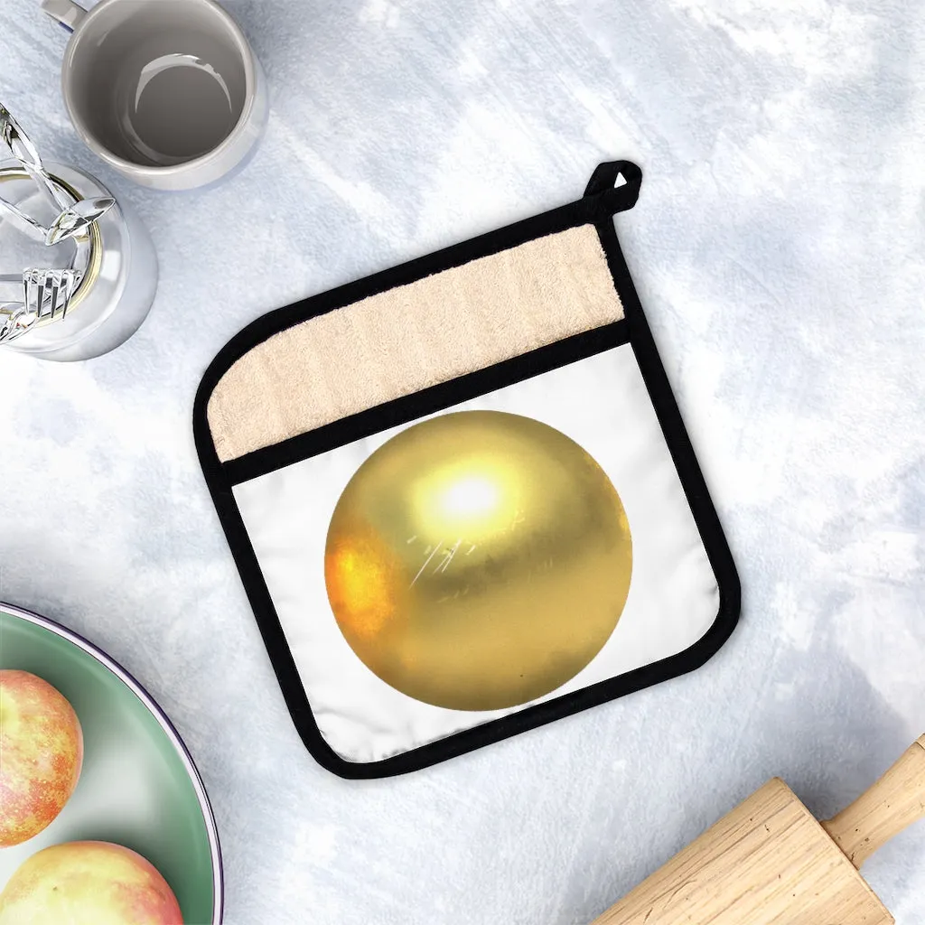 Gold Material Pot Holder with Pocket