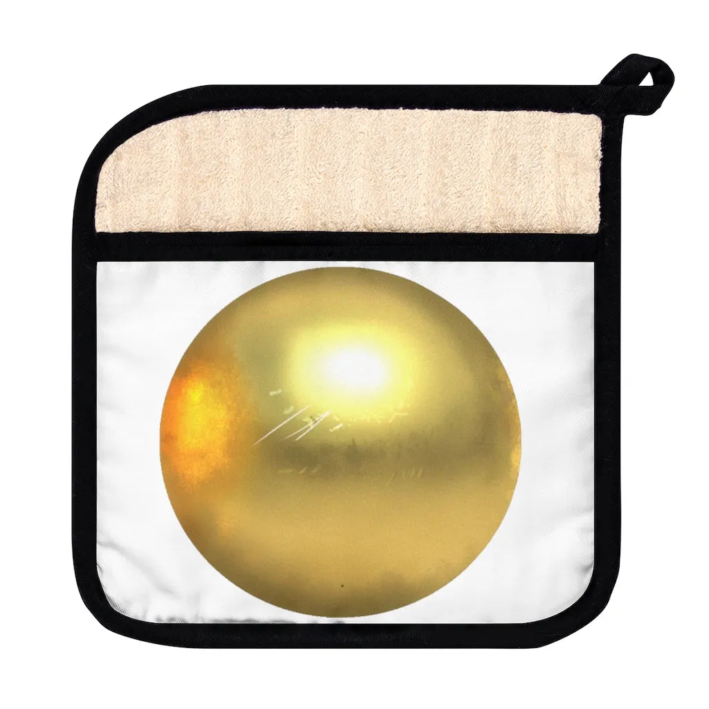 Gold Material Pot Holder with Pocket