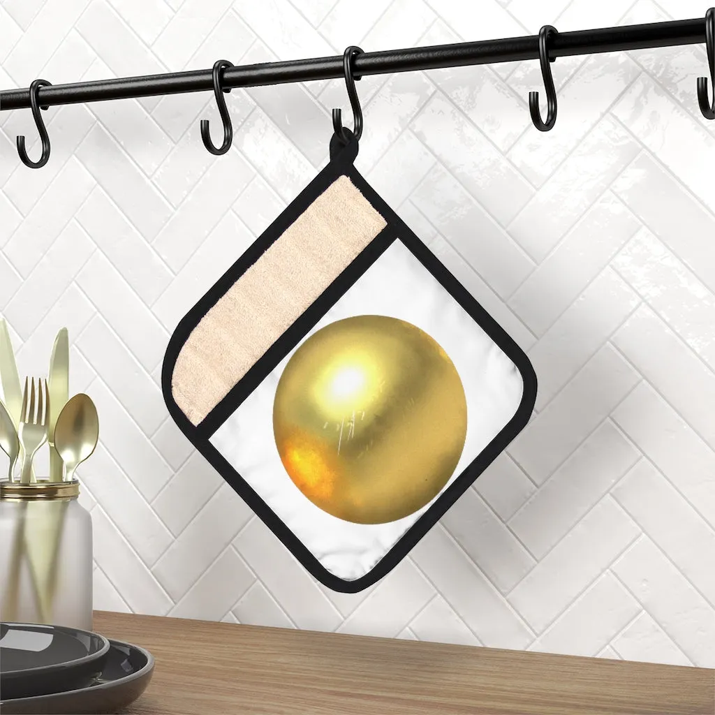 Gold Material Pot Holder with Pocket