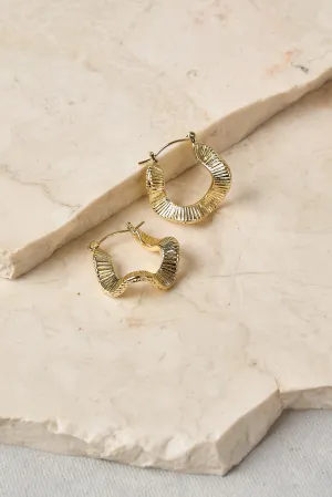 Gold Sculptural Hoops