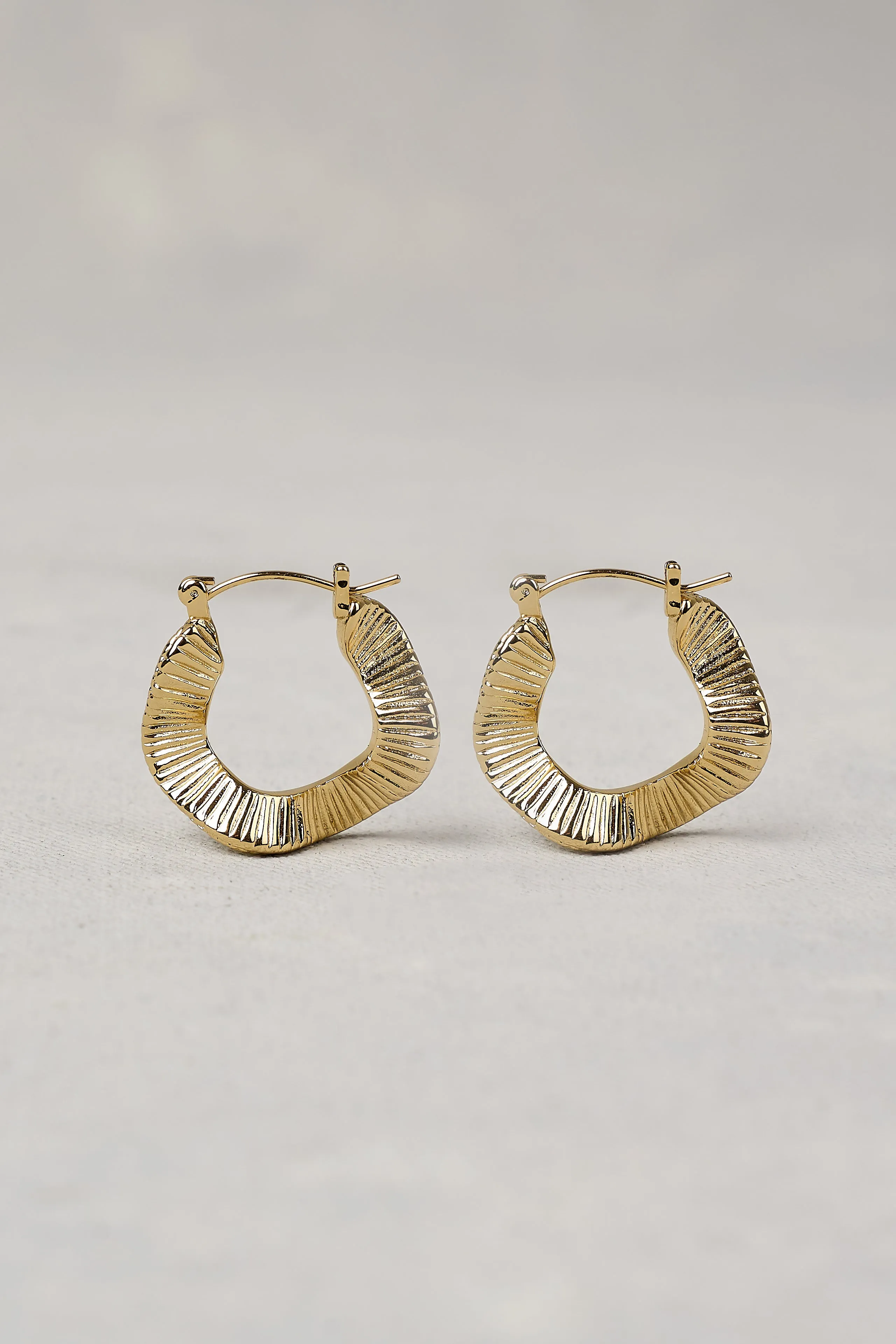 Gold Sculptural Hoops