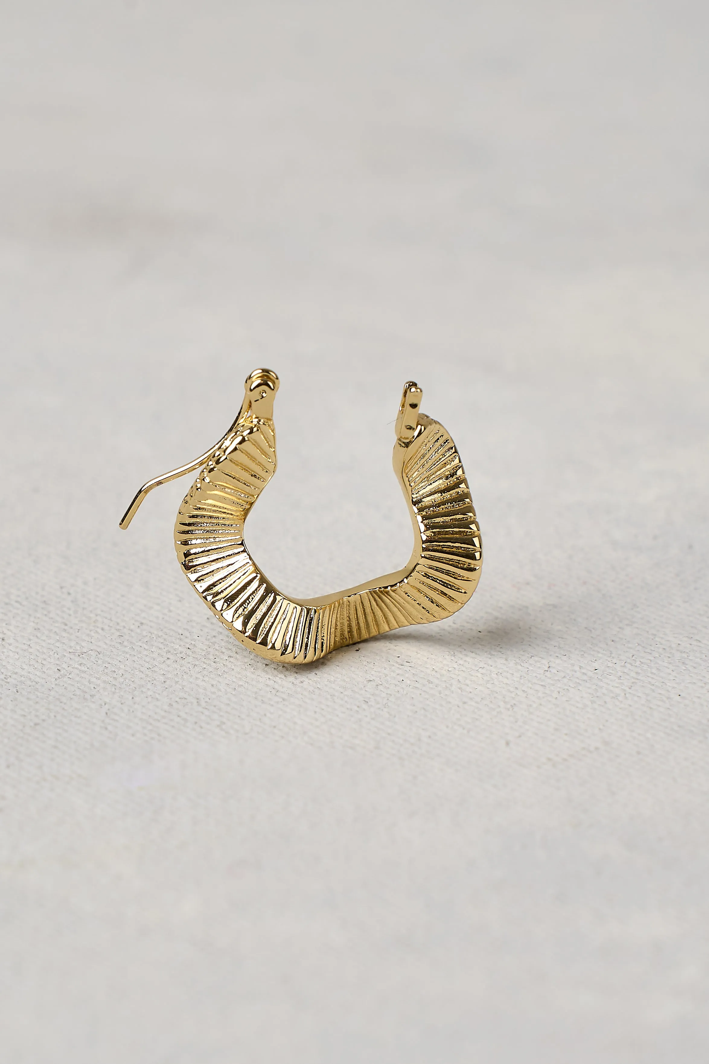 Gold Sculptural Hoops