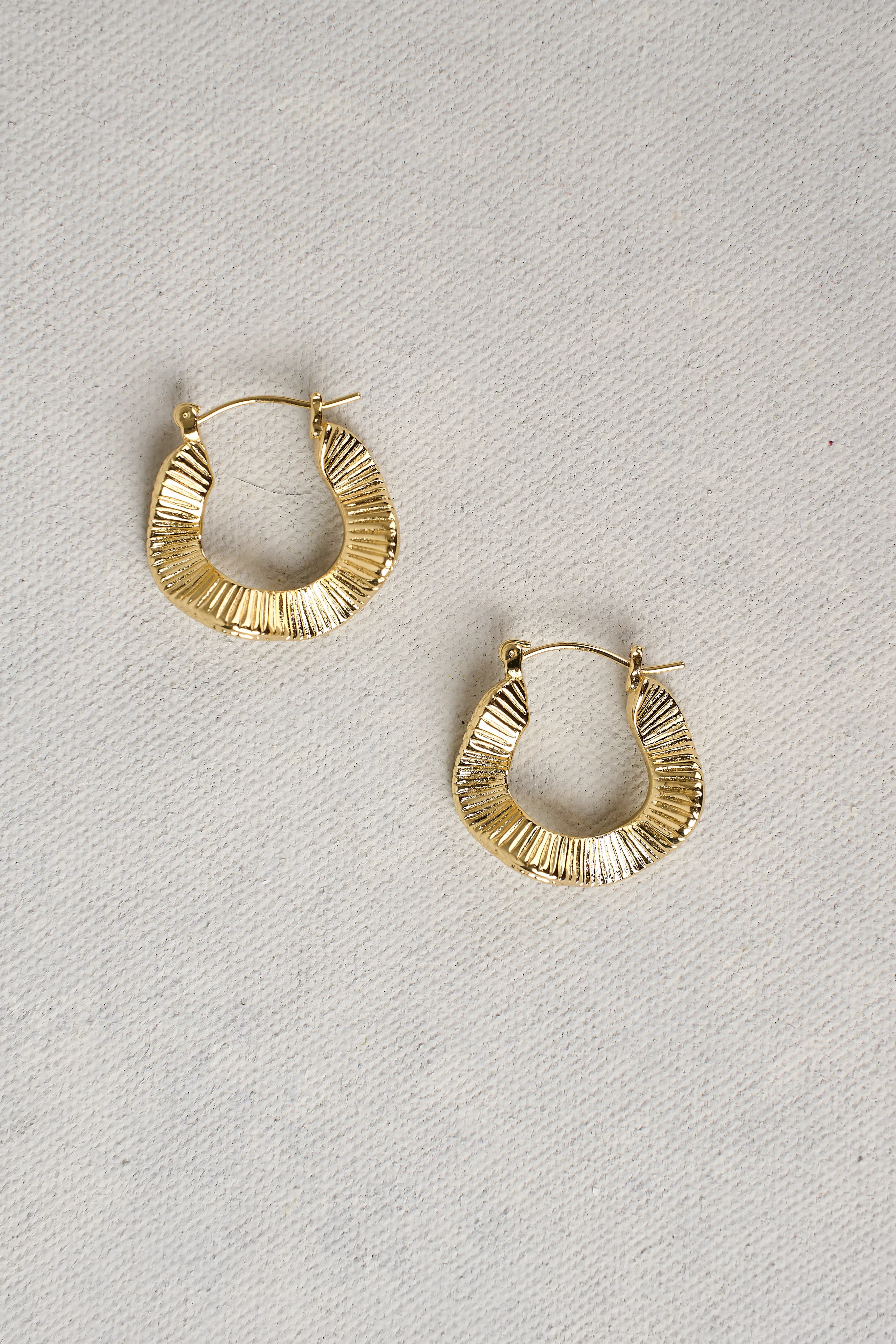 Gold Sculptural Hoops
