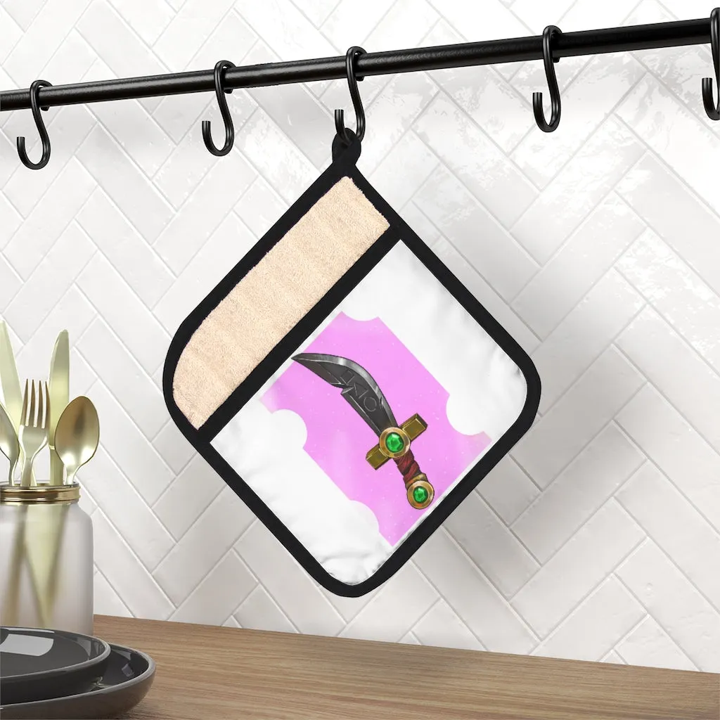 Gold Sword Pot Holder with Pocket