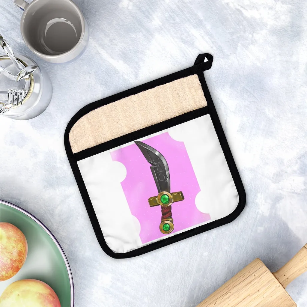 Gold Sword Pot Holder with Pocket