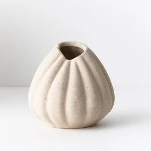 Hana Vase Sand 12.5cm x 13.5cm