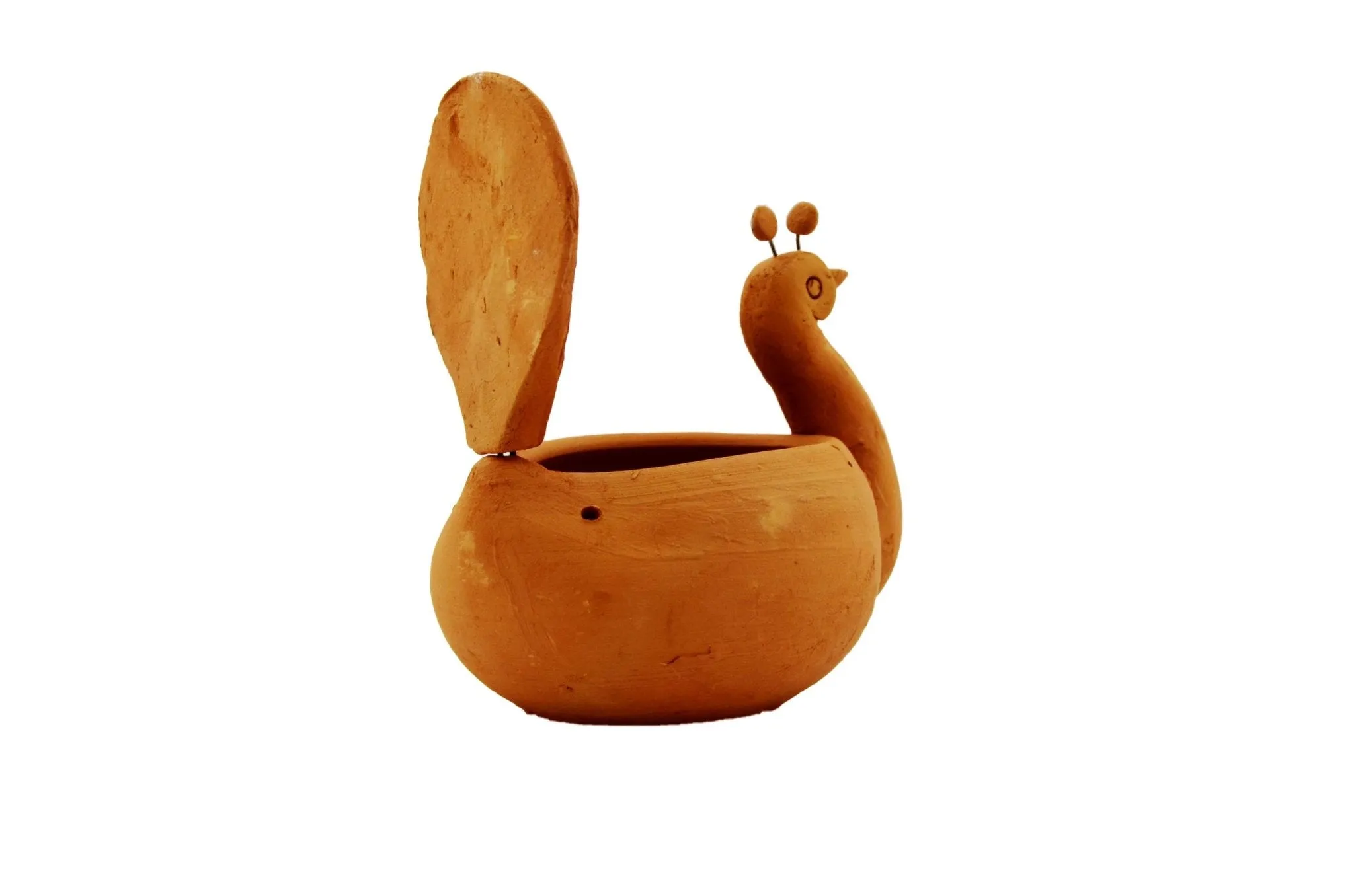 Handmade Terracotta Hanging Planter Peacock