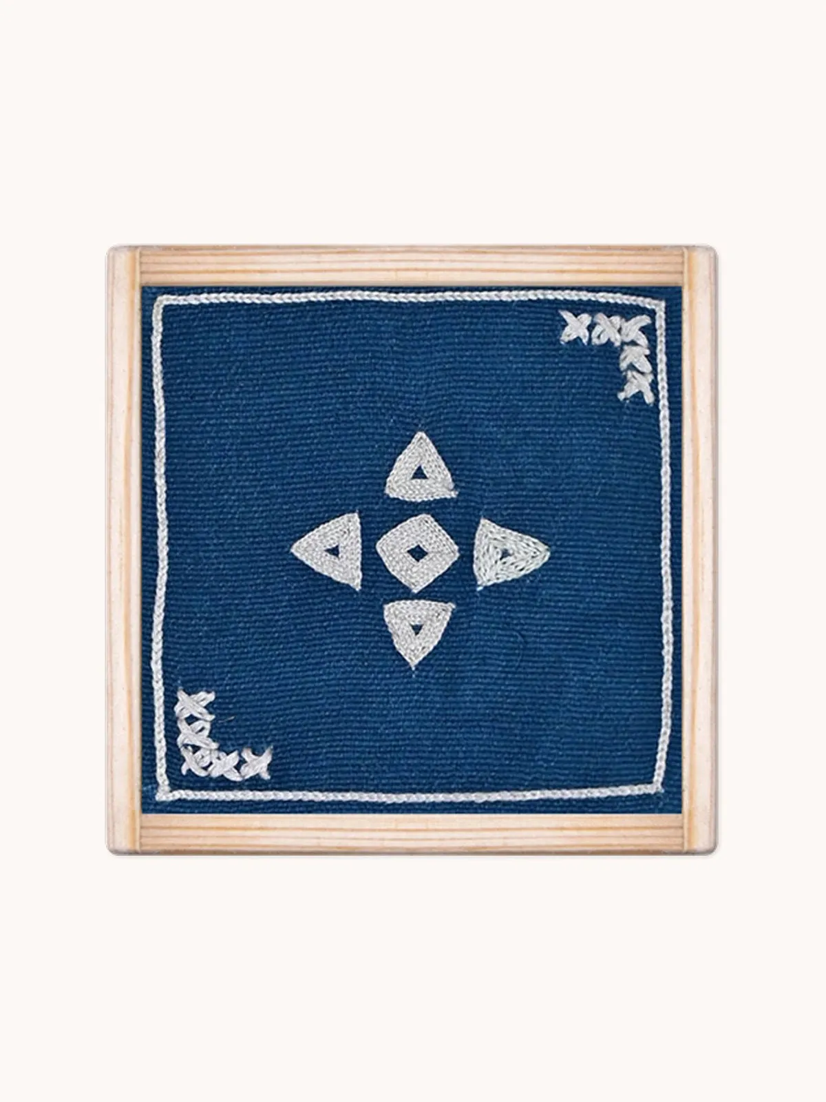 Huenu Handmade Coasters Set Of 6 Pcs Blue