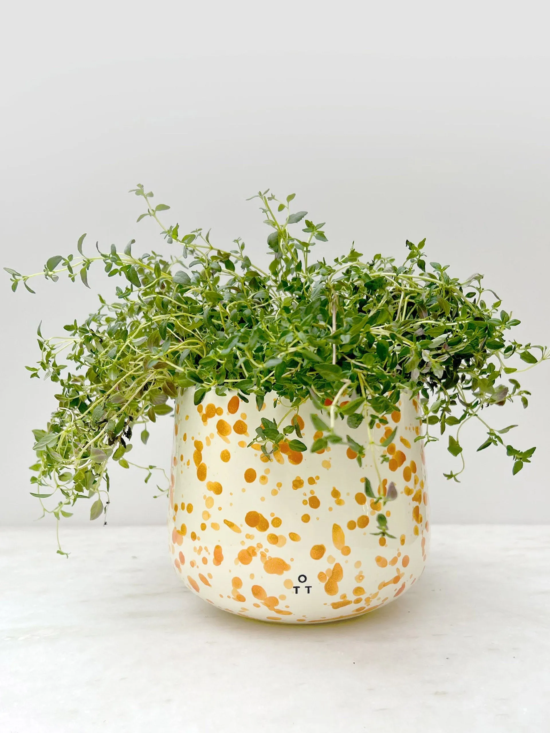 Indoor planter burnt orange
