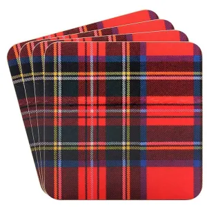 Lesser & Pavey Tartan Coasters Set 4