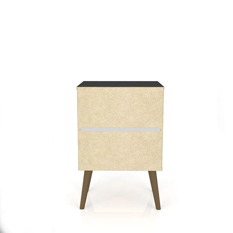 Liberty Mid-Century - Modern Nightstand 2.0 with 2 Full Extension Drawers in Black