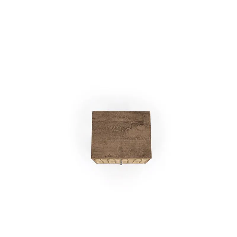 Liberty Mid-Century - Modern Nightstand 2.0 with 2 Full Extension Drawers in Rustic Brown and 3D Brown Prints