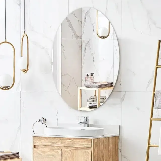 MERKEZI ART MB40 Decorative Wall Mirror for Bathroom, Living Room, Bedroom, Vanity Mirrors, Makeup (18 x 24 Inch)