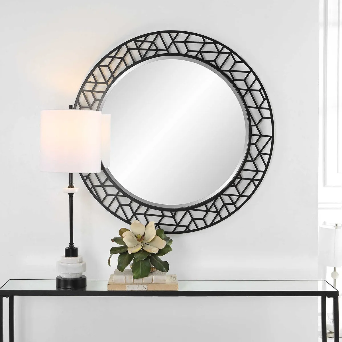 Mosaic Round Wall Mirror