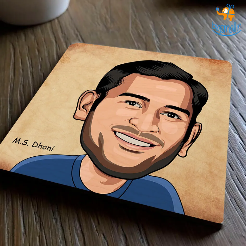 MS Dhoni Wooden Coasters