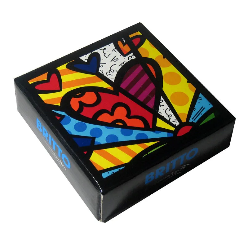 New Romero Britto Coasters Cocktail Martini Set of 6 Beer Drinks Party Gift Home