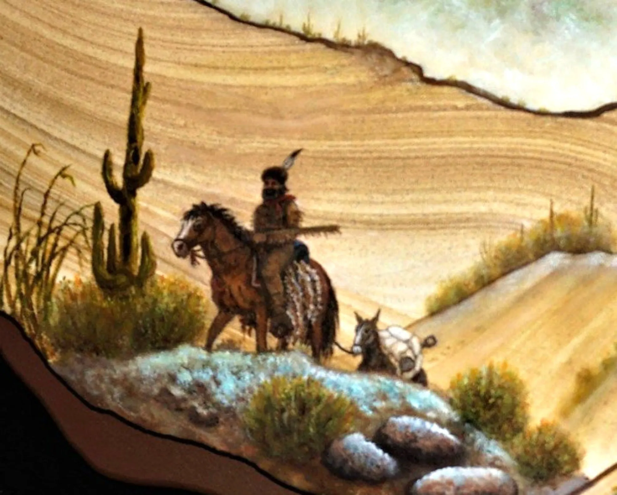 Original Artwork Southwest Landscape On Sandstone