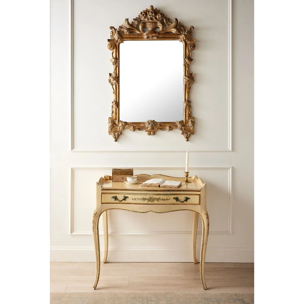 Ornate Carved Wood Mirror