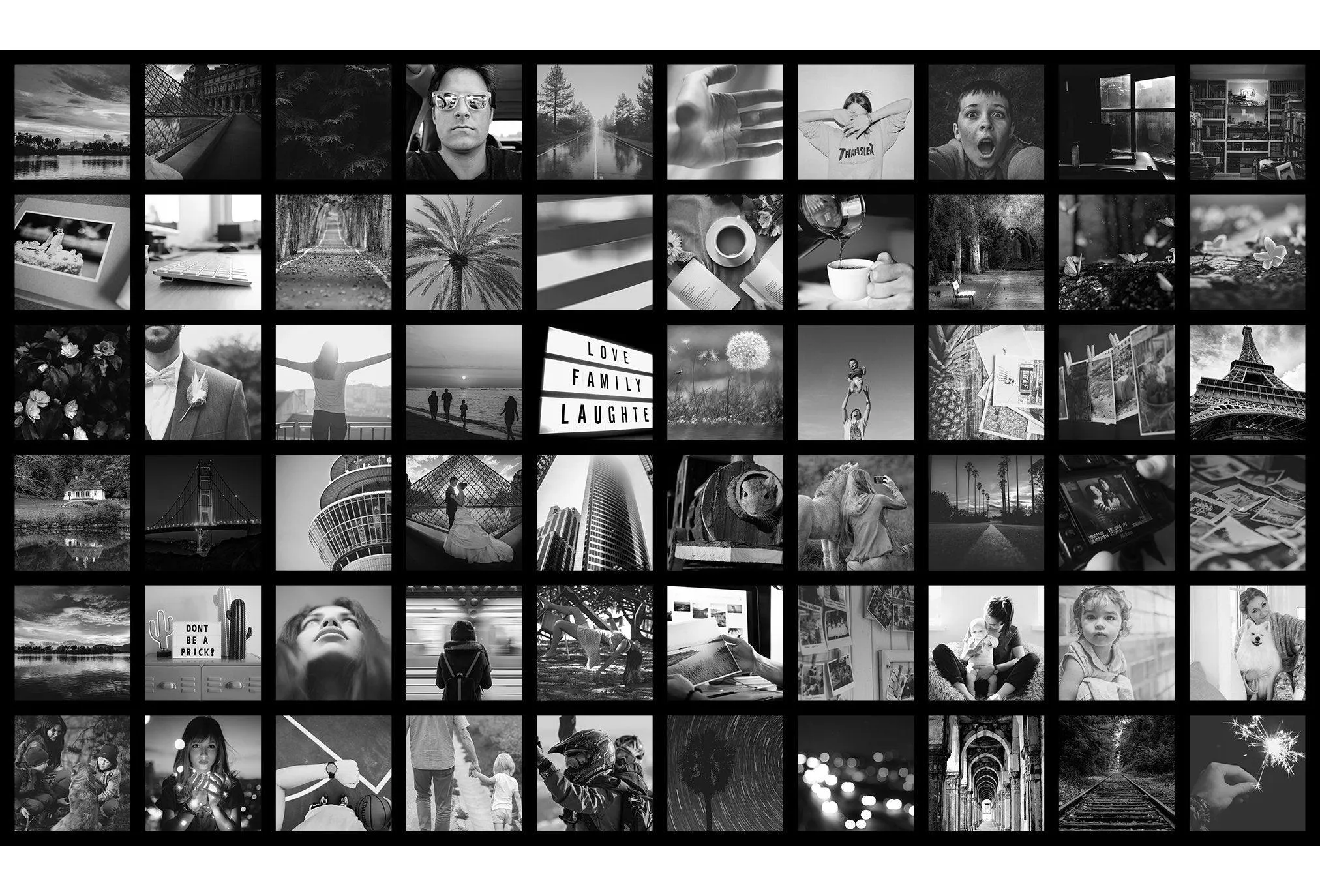 Photo Collage Picture Wallpaper Sticker - Diy Make Own Pic Frame Wall Paper Art Mural