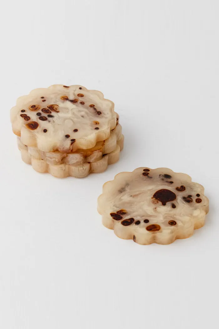 Pilbeam Living Estila Coasters Set Of 4 Tortoise Shell