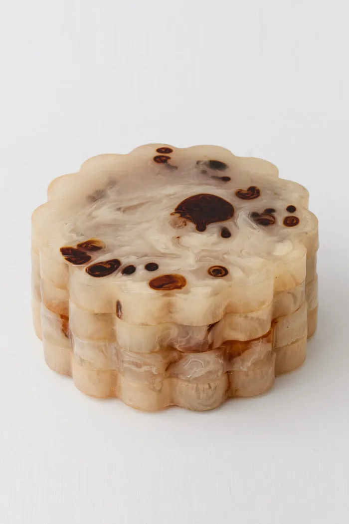 Pilbeam Living Estila Coasters Set Of 4 Tortoise Shell