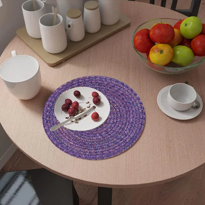 Polyster Round Coaster Set (1 PCS Set) Machine Washable Absorbent Size: 5inch Diameter