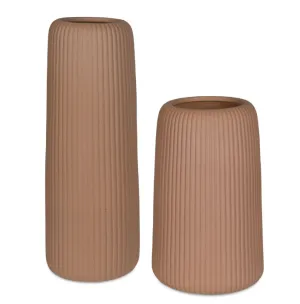 Ridge Outdoor Vases- Set of 2