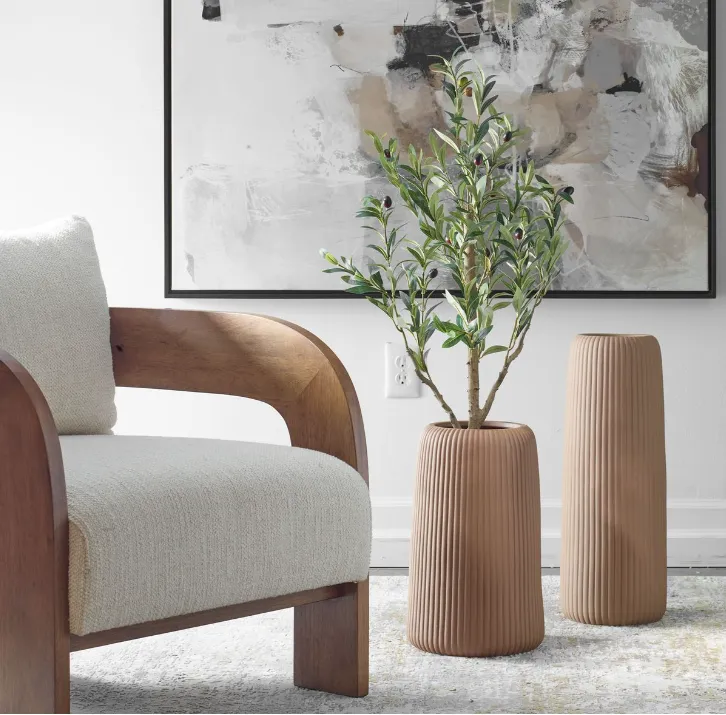 Ridge Outdoor Vases- Set of 2