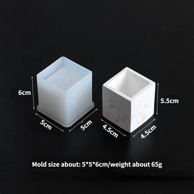 Round Concrete Planter Silicone Candle Making Mold Home Decoration