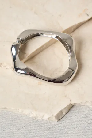 Sculptural Silver Bangle