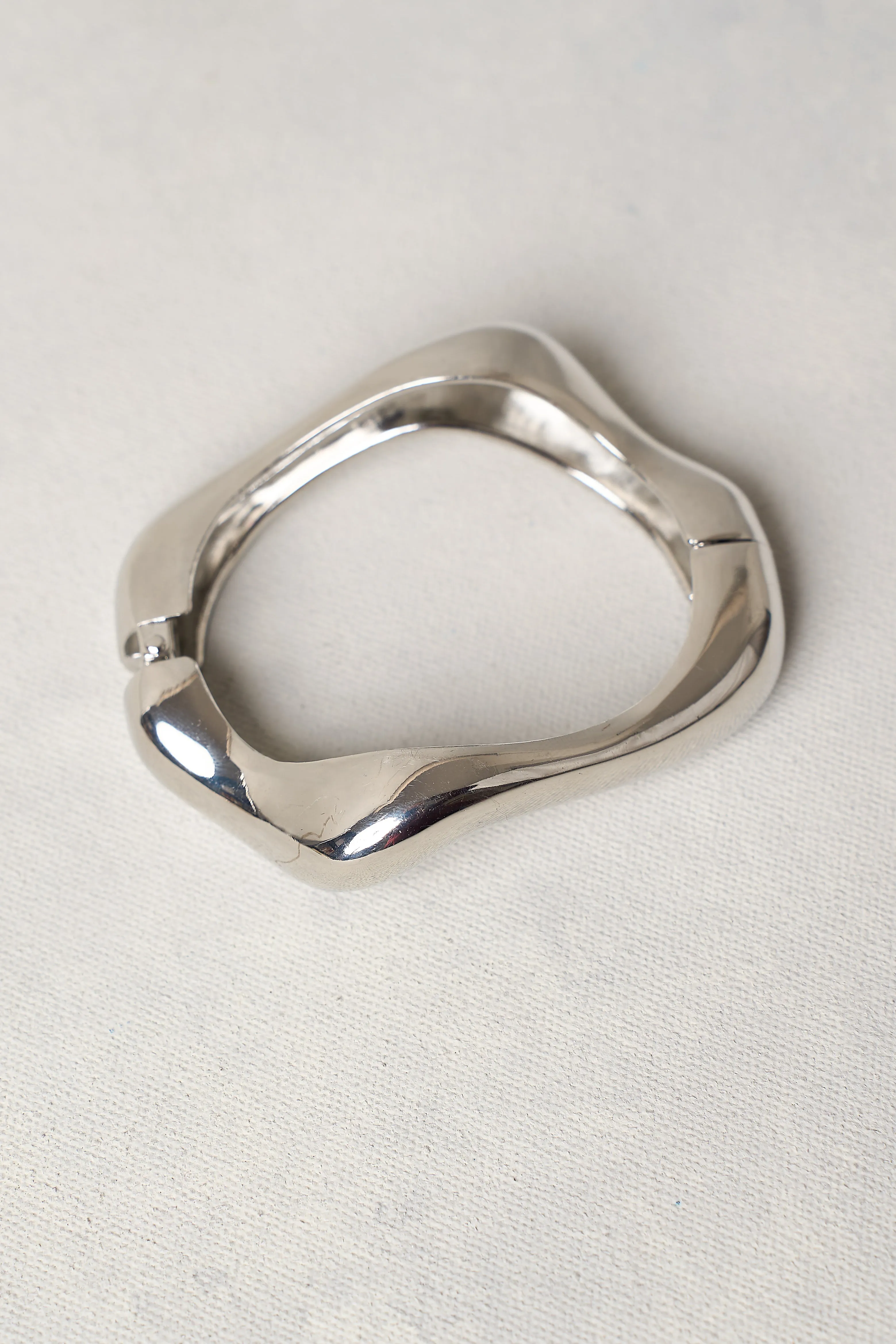 Sculptural Silver Bangle