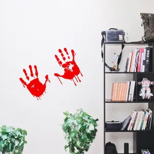Spooky Halloween Red Handprint Vinyl Decal - Vehicle, Wall, Laptop Sticker
