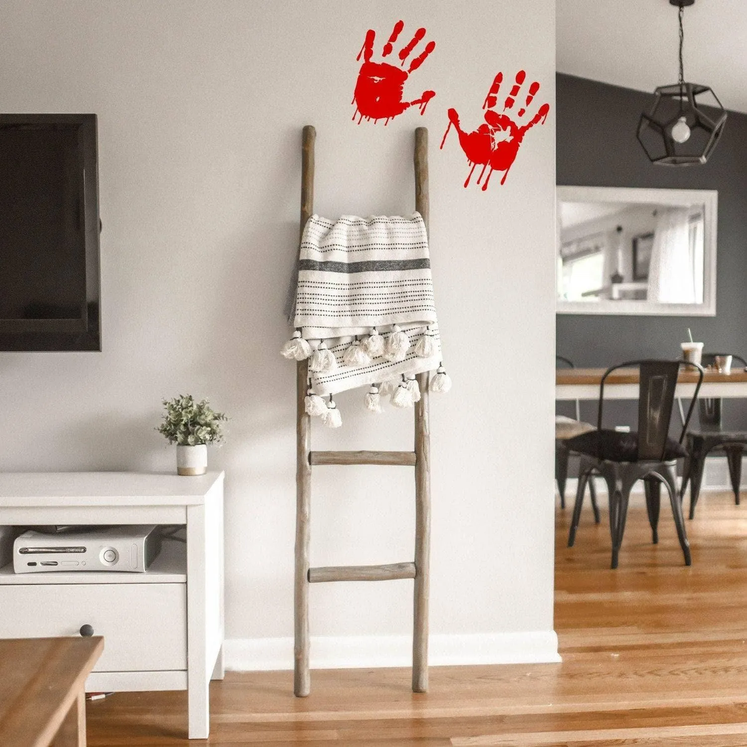 Spooky Halloween Red Handprint Vinyl Decal - Vehicle, Wall, Laptop Sticker