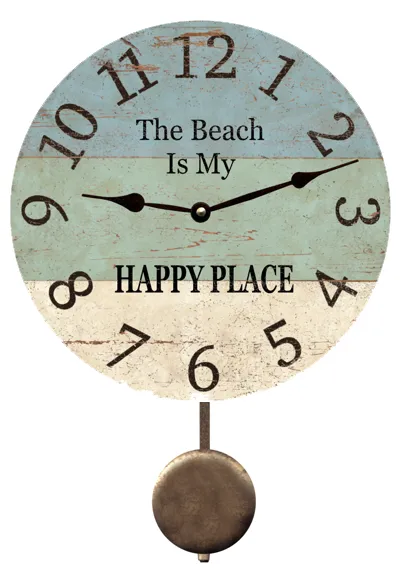 The Beach Is My Happy Place Clock – Beach House Decor