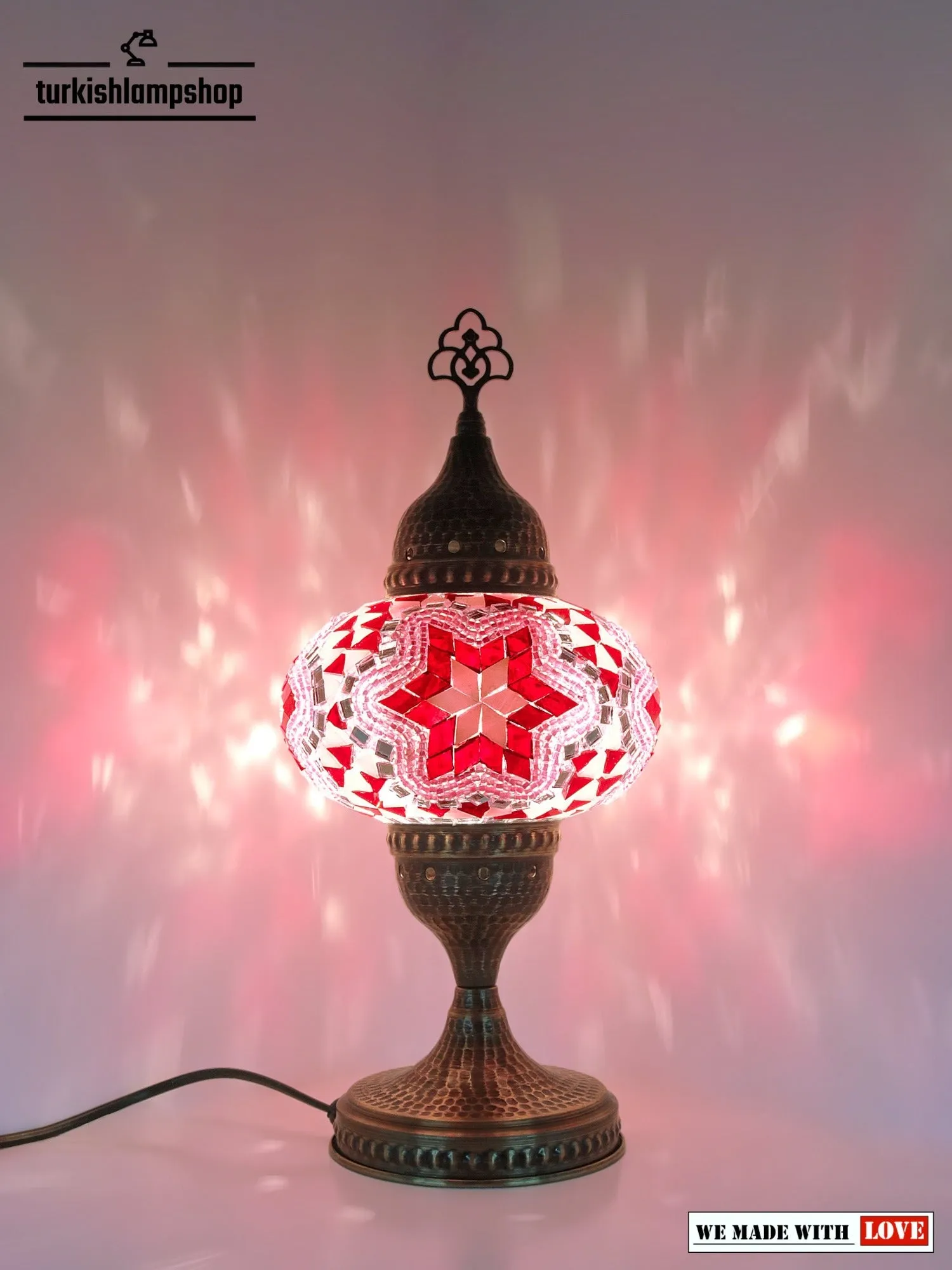 Turkish Mosaic Table Lamp Colorful Color