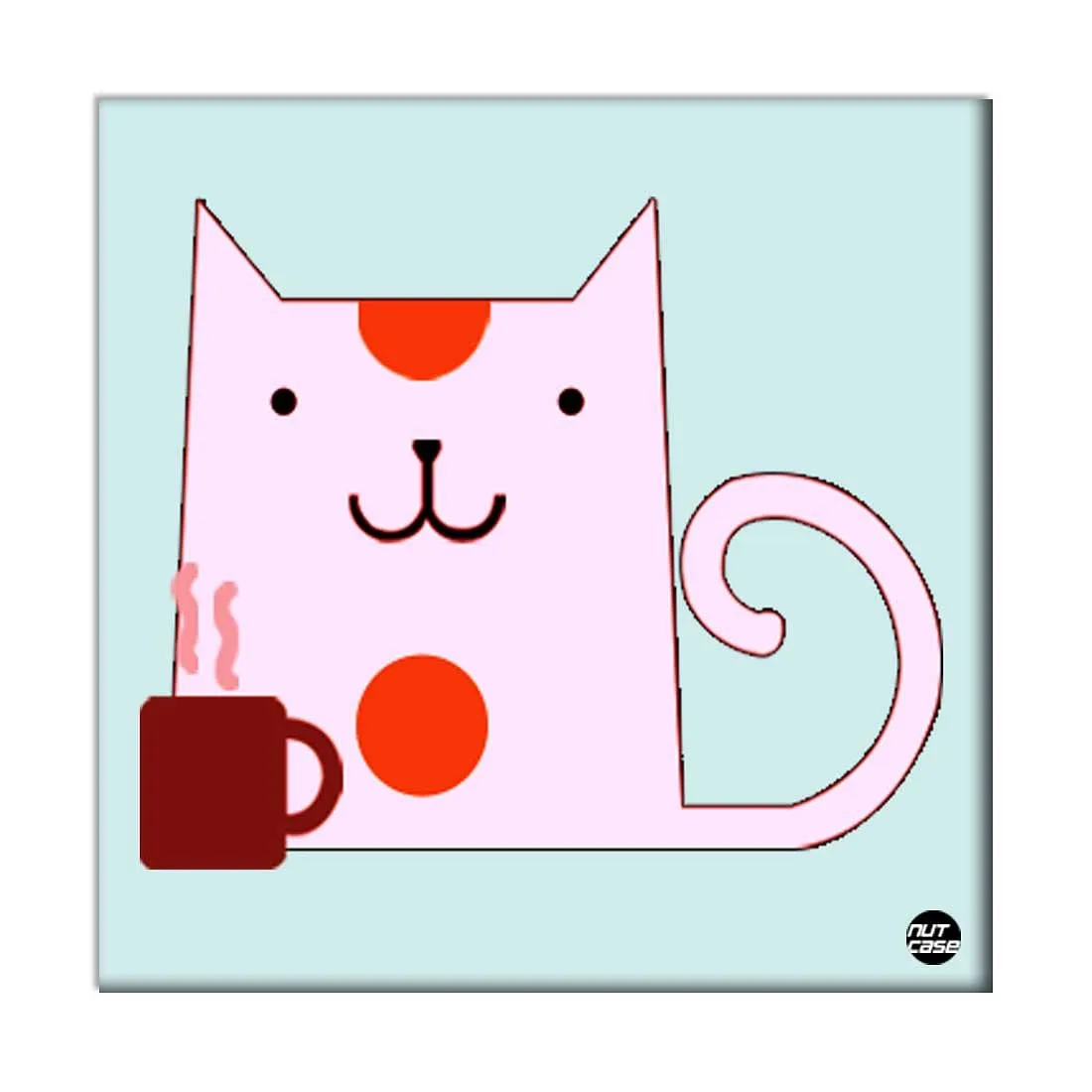 Wall Art Decor Hanging Panels - Cat Cup Milk