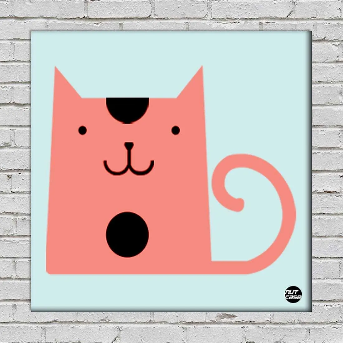 Wall Art Decor Hanging Panels - Pink Cat