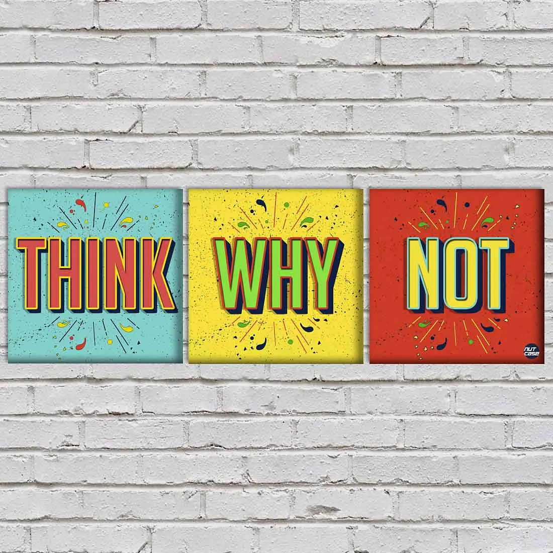 Wall Art Decor Hanging Panels Set Of 3 -Think Why Not