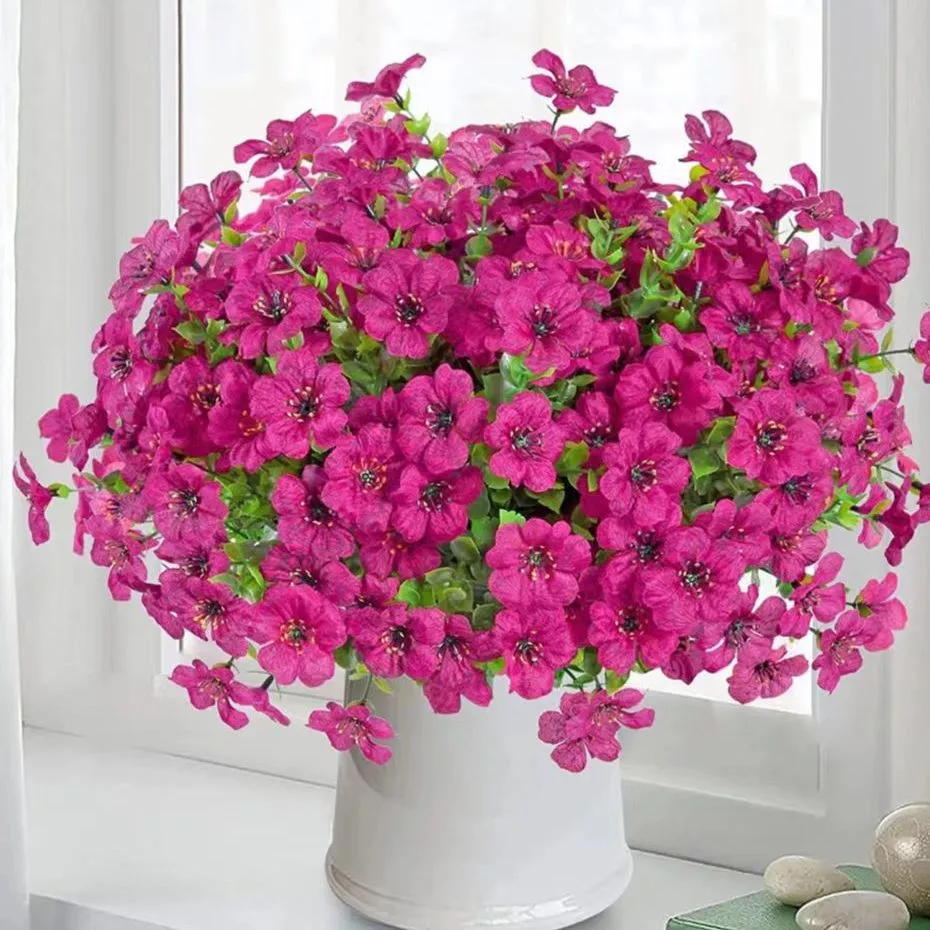 Yellow Bulk UV Resistant Artificial Flowers for Outdoor Decor