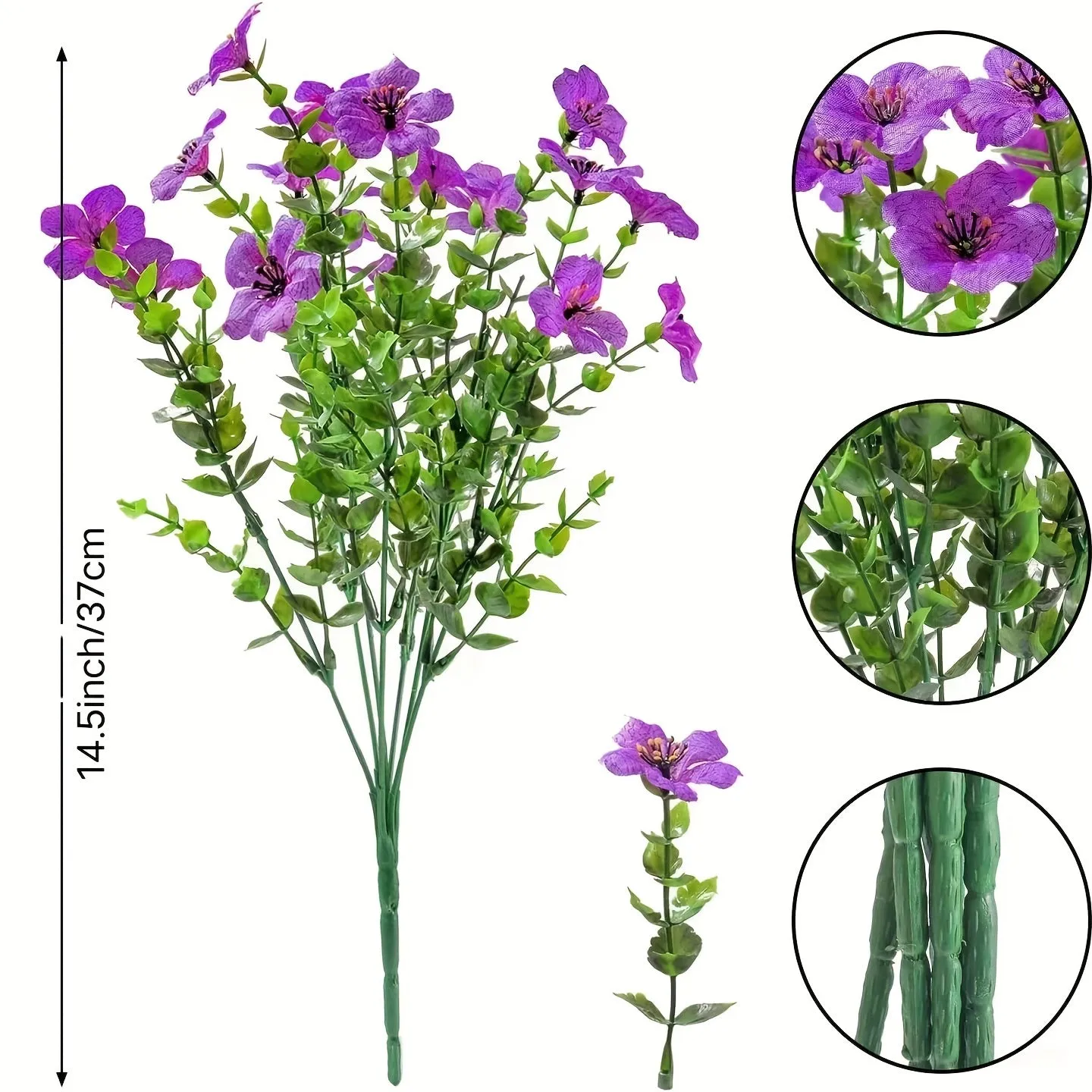 Yellow Bulk UV Resistant Artificial Flowers for Outdoor Decor